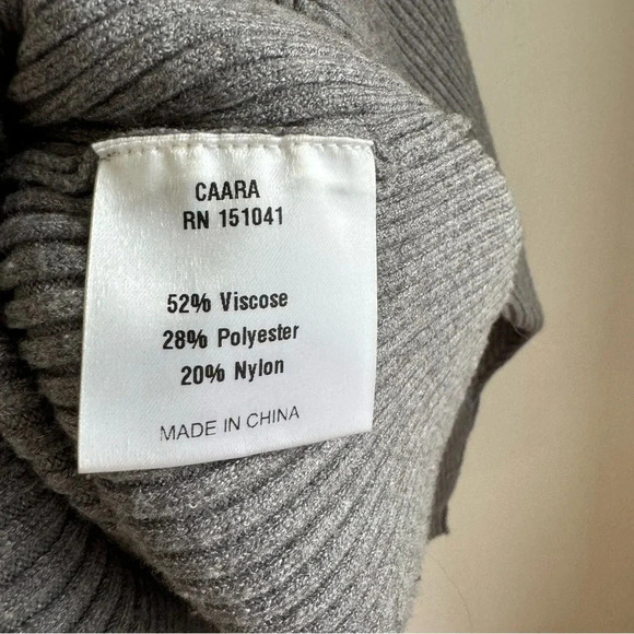 Caara XL Gray Ribbed Knit Pullover Sweater Crew Neck Long Sleeve - Picture 6 of 8